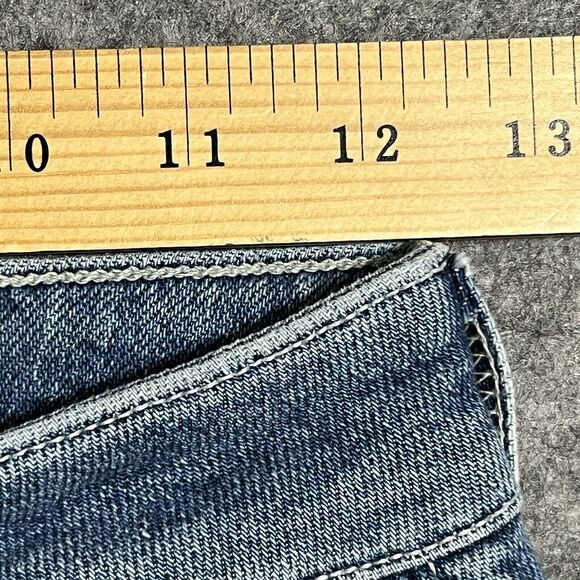 7 For All Mankind Luxe Vintage Ultra High Rise Slim Kick Jeans 25 Button Fly - Picture 8 of 17